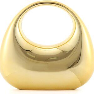 Acrylic Clutch Purse for Women Gold Moon Evening Handbag Glitter Top Handle Bag